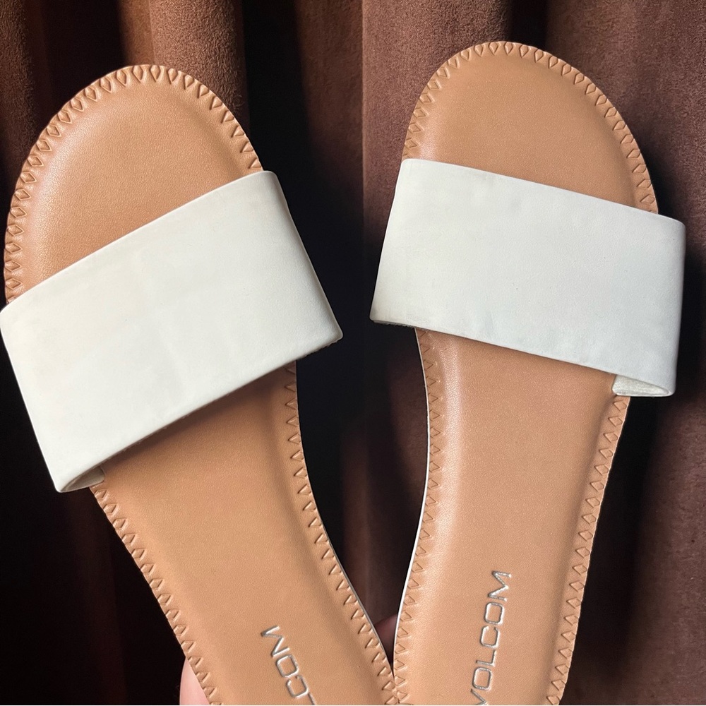 Volcom White Slides - image 1